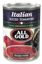 All Gold Italian Sliced Tomatoes with Origanum & Basil